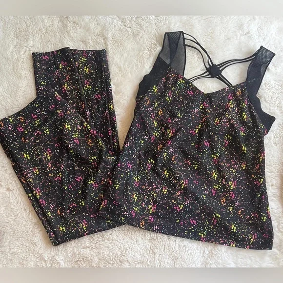 BEBE Sport workout Set leggings| Top size M/L - Picture 2 of 7